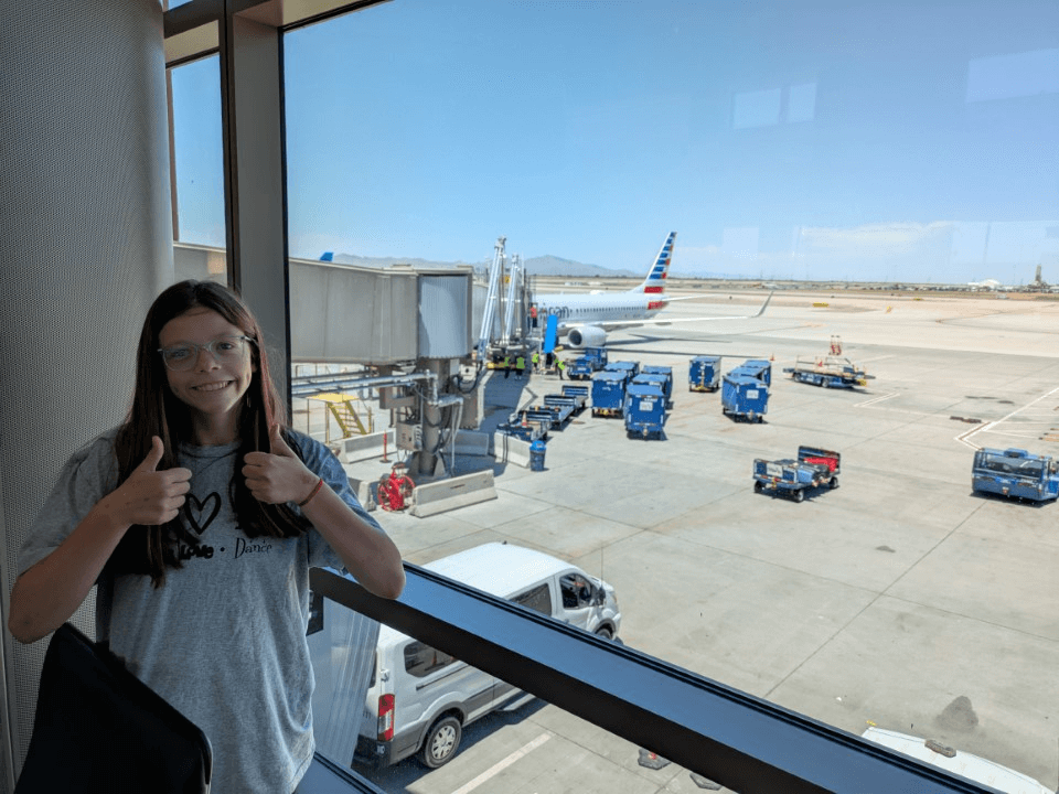 Molly at the airport
