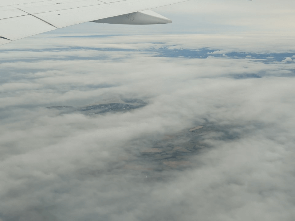 In the air